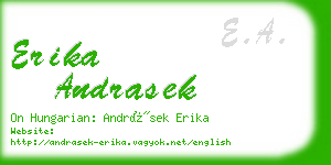 erika andrasek business card
